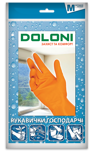 Перчатки Doloni господарчі розмір М (4545) - Фото 1 Перчатки Doloni господарчі розмір М (4545) - изображение 1