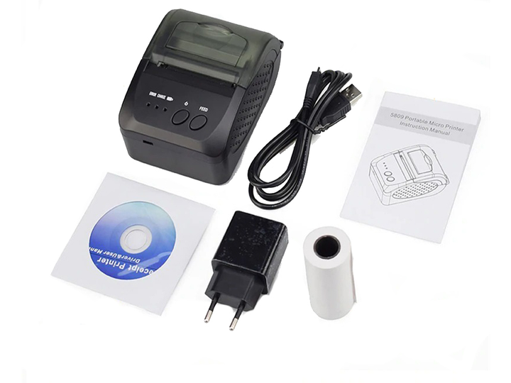Термопринтер BauTech Для чеків Bluetooth мобільний Чорний (1007-079-00) - зображення 4