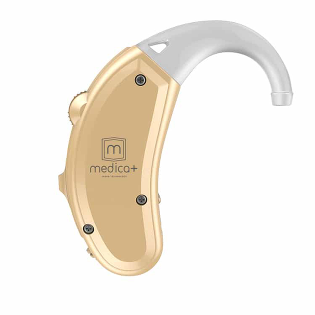 Универсальный слуховой аппарат Medica-Plus sound control 3.0 Цифровой заушный усилитель слуха Original Бежевый - изображение 1