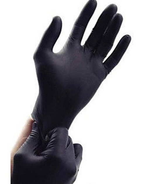 Перчатки SafeTouch Advanced Black Medicom без пудры размер М 100 штук - изображение 1
