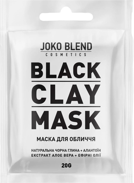 Чорна глиняна маска для обличчя Joko Blend Black Clay Mask 20 г (4823099500895)