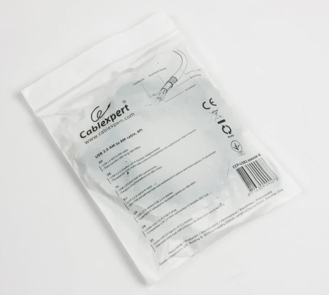Cablexpert 2 x USB 2.0 Typ-A 1,8 m Czarny (CCP-USB2-AMAM-6) - obraz 3