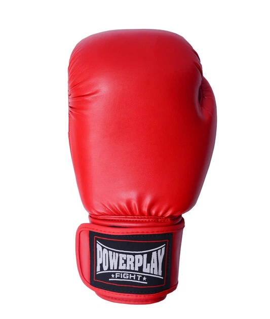 Боксерські рукавиці з екошкіри PowerPlay 3004 Classic Червоні 16 унцій - изображение 2