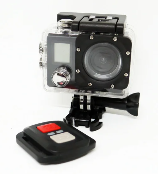 Экшн камера с аквабоксом и набором креплений Action Camera A100 WiFi 4K два экранама Черная + пульт - Фото 2 Экшн камера с аквабоксом и набором креплений Action Camera A100 WiFi 4K два экранама Черная + пульт - изображение 2