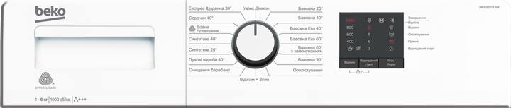 Пральна машина вузька Beko WUE6511XAW - зображення 5