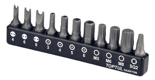 Набор бит Toptul 1/4" 11 предметов (GAAV1104) - Фото 1 Набор бит Toptul 1/4" 11 предметов (GAAV1104) - изображение 1
