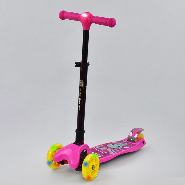 Самокат Best Scooter С 41200 (складной руль с фарой, 4 колеса PU со ...