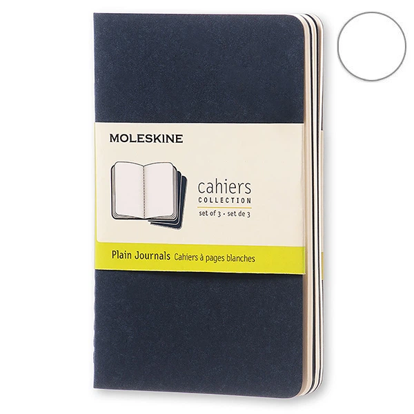 3 блокнота Moleskine Cahier маленьких синих CH213 низкие цены, кредит