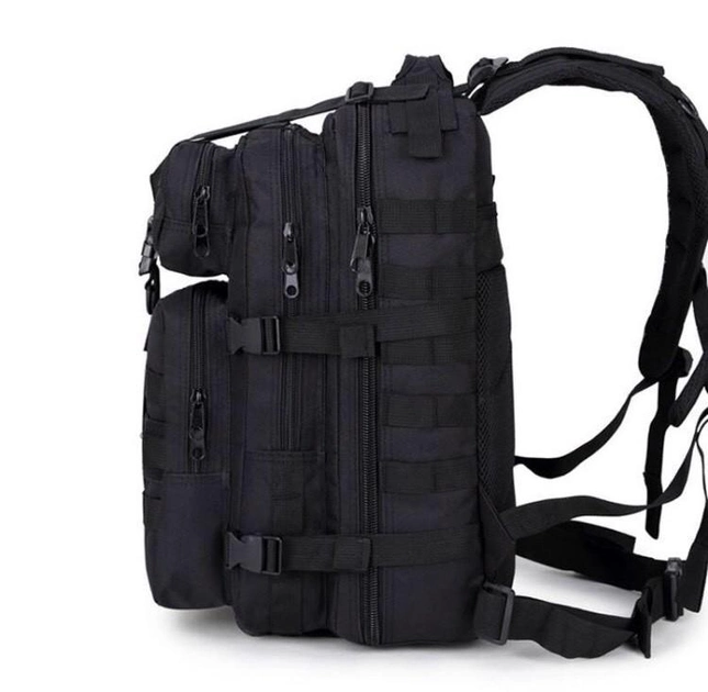 Тактический, городской, штурмовой,военный рюкзак ForTactic 30-35 литров Черный - изображение 2