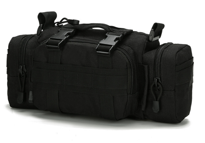 Тактическая универсальная поясная, наплечная сумочка TacticBag A04 Черная - изображение 1