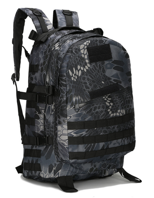 Городской тактический штурмовой военный рюкзак ForTactic на 40литров Черный питон - изображение 1