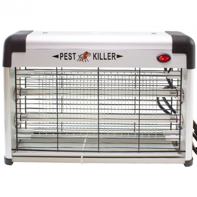 Електричний знищувач комах прилад для знищення комарів мух 35x8x25 см PEST KILLER BK-L20 потужністю 20 Вт - зображення 3