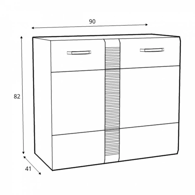 Комод Locarno Forte 90x82x41 (LCRK221) 002164 - изображение 2