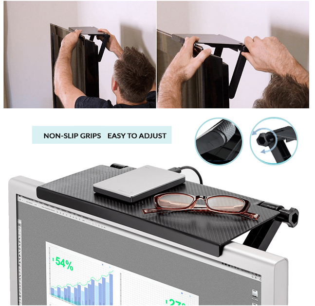 Держатель подставка полка на телевизор монитор Screen Top Shelf - изображение 10