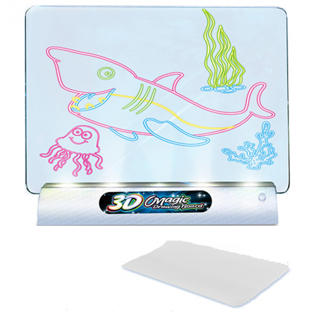 Детская развивающая 3D доска для рисования набор с LED подсветкой Magic 3D Drawing Board NEW Line (1-00001) - Фото 2 Детская развивающая 3D доска для рисования набор с LED подсветкой Magic 3D Drawing Board NEW Line (1-00001) - изображение 2