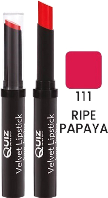 Акція на Помада Quiz Velvet long lasting lipstick 111 Ripe Papaya 3 г від Rozetka