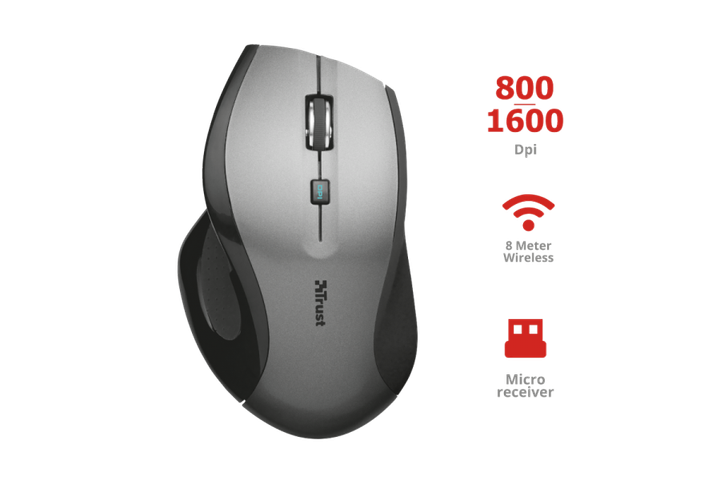 Мышь TRUST MaxTrack Wireless Mouse BlueSpot(17176) - Фото 3 Мышь TRUST MaxTrack Wireless Mouse BlueSpot(17176) - изображение 3