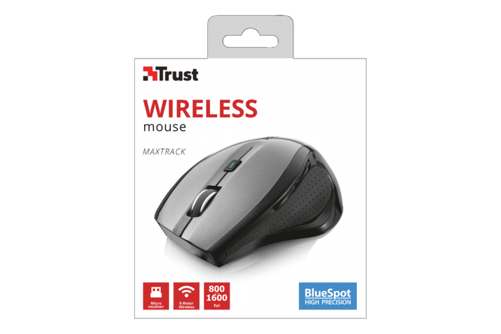Мышь TRUST MaxTrack Wireless Mouse BlueSpot(17176) - Фото 7 Мышь TRUST MaxTrack Wireless Mouse BlueSpot(17176) - изображение 7