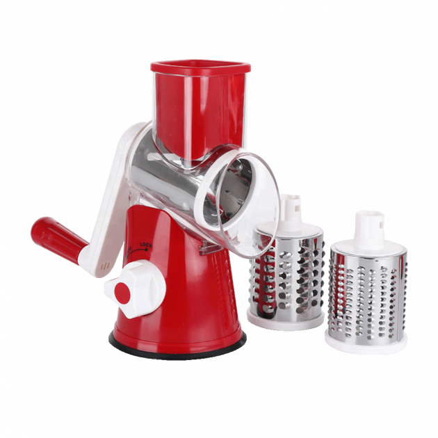 Овочерізка ручна Kitchen Master 5140 3 насадки Red (3_01035) - Фото 1 Овочерізка ручна Kitchen Master 5140 3 насадки Red (3_01035) - зображення 1
