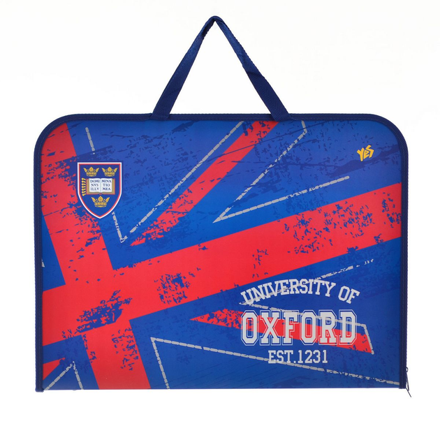 Папка-портфель на блискавці з тканинними ручками Yes Oxford А3 – фото ...