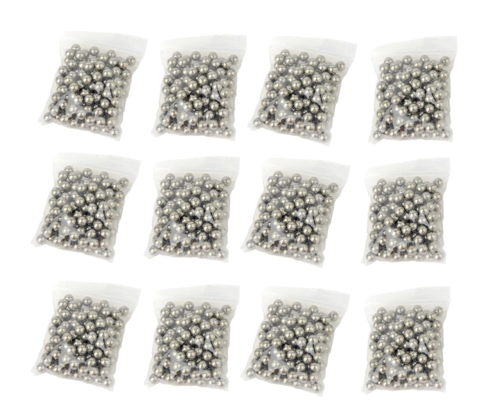 Металлические шарики для рогатки DEXT 8 мм сталь 12 упаковок (OK2215734622) - зображення 1