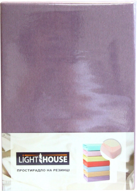 Акція на простирадло на резинці LightHouse 160х200+25 Сливове від Rozetka