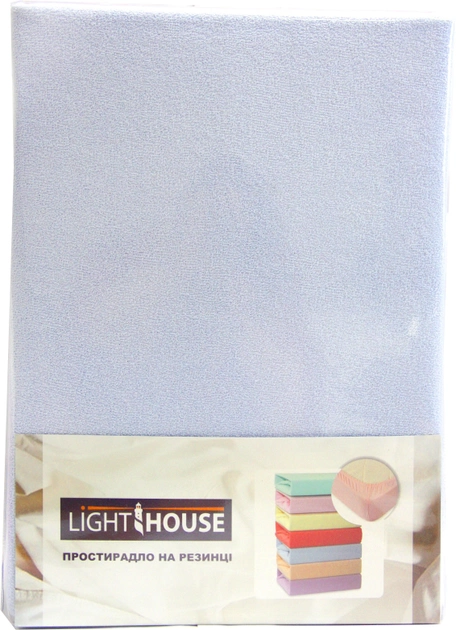 Акция на простирадло на резинці LightHouse 160х200 + 25 Блакитне от Rozetka