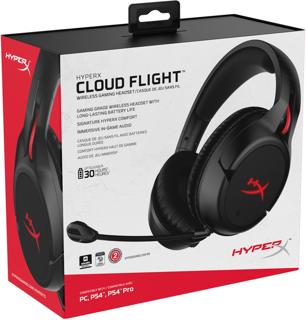 HyperX Cloud Flightワイヤレス　HX-HSCF-BK/AM Наушники HyperX Cloud Flight Wireless Gaming Headset for PC