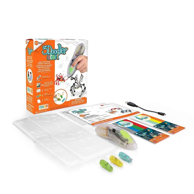 Стартовий набір 3D-ручка 3Doodler Start Make Your Own HEXBUG Creature 3D Pen Set Створи свою комаху (B07BZLLKPM) - Фото 1 Стартовий набір 3D-ручка 3Doodler Start Make Your Own HEXBUG Creature 3D Pen Set Створи свою комаху (B07BZLLKPM) - изображение 1