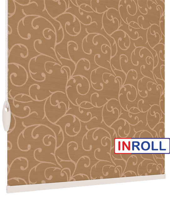 Ролета тканинна INROLL Есо-Mini 42,5х165 см Akant Какао 1827 - зображення 4