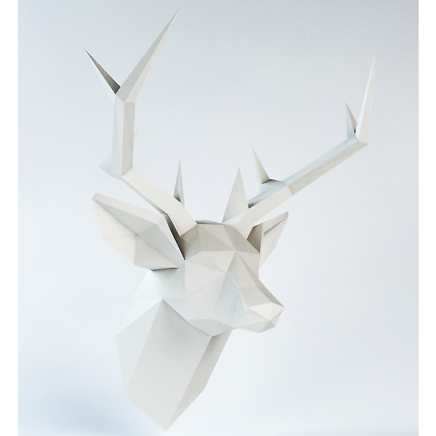 Голова Оленя из бумаги своими руками | Pepakura | Голова оленя, 3d-искусство на бумаге, Бумага