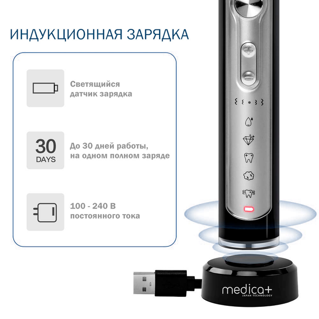 Электрическая зубная щетка Medica+ PROBRUSH 9.0 Black - изображение 5