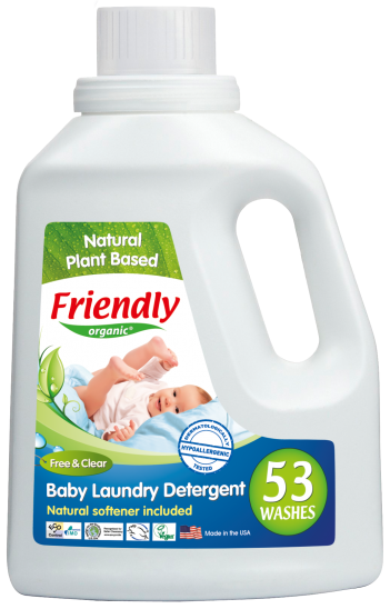 Органічний рідкий пральний порошок - концентрат Friendly organic без запаху 1,57 літрів (53 прання) - Фото 2 Органічний рідкий пральний порошок - концентрат Friendly organic без запаху 1,57 літрів (53 прання) - зображення 2