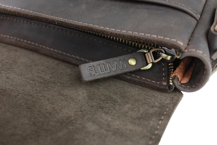Сумка мужская кожаная на плечо SULLIVAN smvp72(25) коричневая - изображение 6