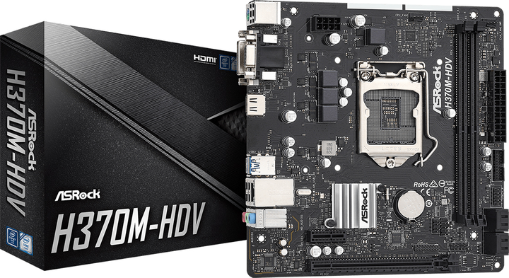 Материнская плата ASRock H370M-HDV (s1151, Intel H370, PCI-Ex16) - изображение 5