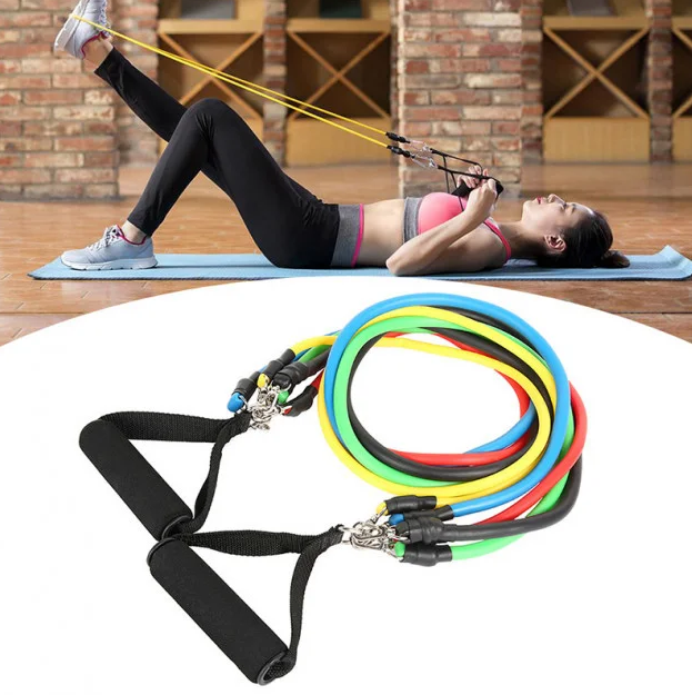 Набір еспандерів гумок для фітнесу EasyFit Resistance Bands JT-003 5 шт. + чехол - зображення 2