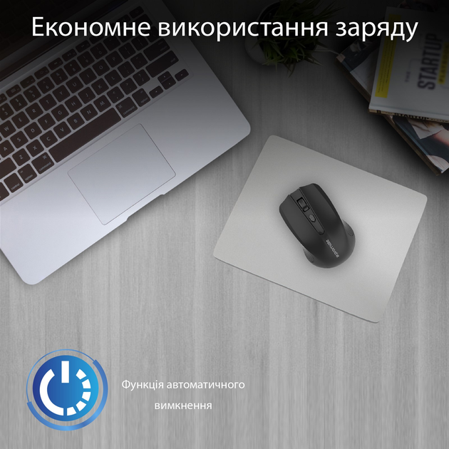 Мышь Promate Clix-8 Wireless Black (clix-8.black) - изображение 4