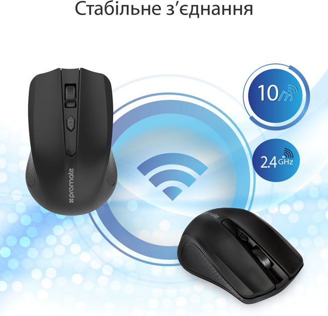Мышь Promate Clix-8 Wireless Black (clix-8.black) - изображение 6