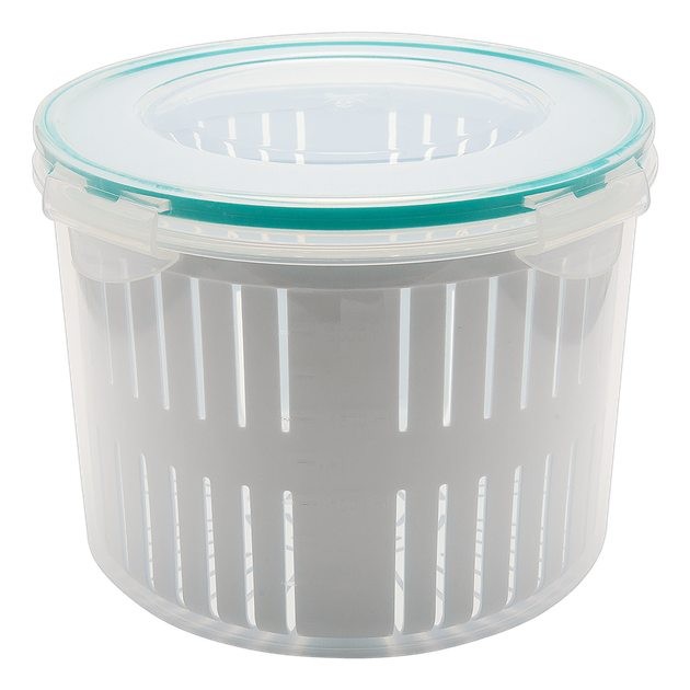 Контейнер Fresh Box с дуршлагом 2,5 л прозрачный IRAK PLASTIK - изображение 3