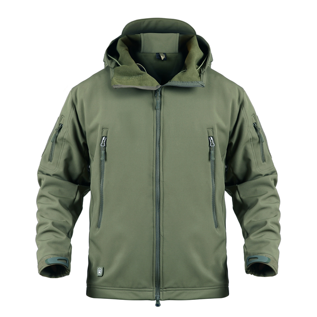 Тактична куртка / вітровка Pave Hawk Softshell olive XL - зображення 1