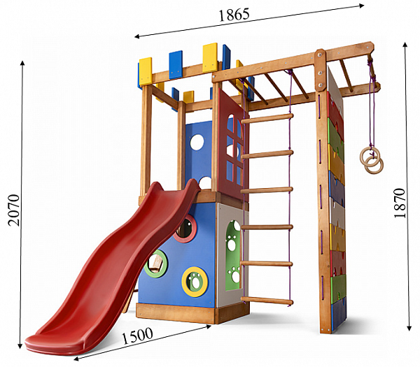 Детский уличный игровой комплекс SportBaby Babyland-16 230х75х210см - изображение 2