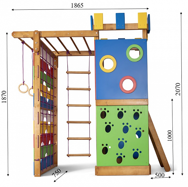 Детский уличный игровой комплекс SportBaby Babyland-16 230х75х210см - изображение 3