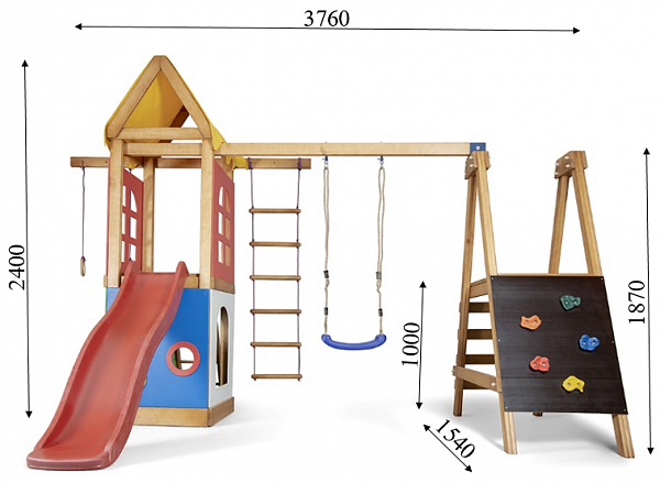 Дитячий ігровий комплекс SportBaby Babyland-24 376х180х240см - зображення 2
