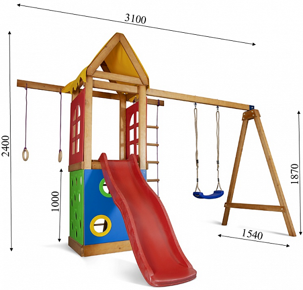 Детский уличный игровой комплекс SportBaby Babyland-25 310х180х240см - изображение 2