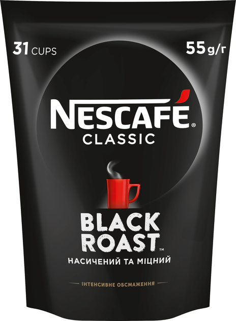 Купить Кофе NESCAFE Classic Black Roast растворимый 55 г (7613039266113 ...