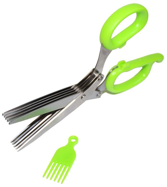 Ножницы кухонные для нарезки зелени с пятью лезвиями! – низкие цены .