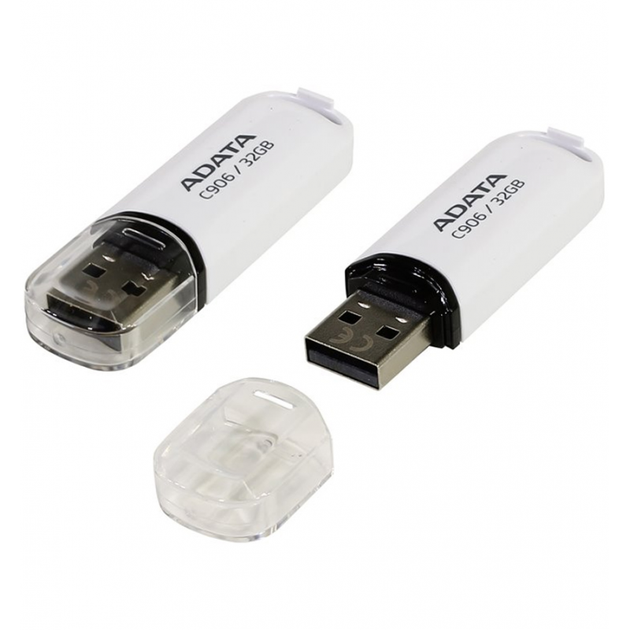 Флеш-накопичувач ADATA USB 2.0 C906 32Gb White (AC906-32G-RWH) - изображение 3