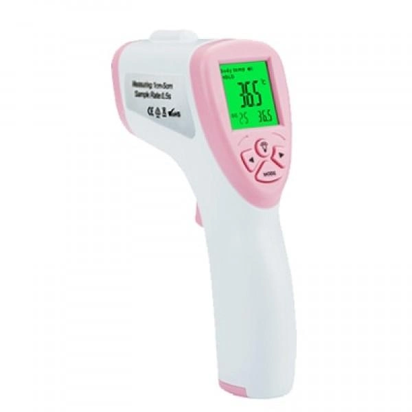 Бесконтактный инфракрасный термометр Non-contact DT 8809c Pro 32°C ~ 42,5°C для Тела и Поверхностей Розовый - изображение 1