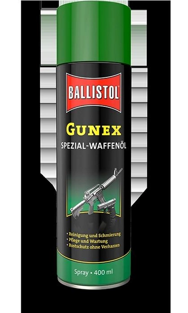 Масло збройне Klever Ballistol Gunex Spray 400 ml (22254) - зображення 1