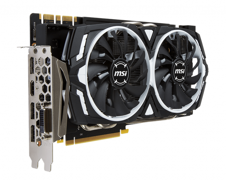 MSI PCI-Ex GeForce GTX 1070 Armor 8GB GDDR5 (256bit) (1556/8008) (DVI, HDMI, 3 x DisplayPort) (GTX 1070 ARMOR 8G OC) - изображение 3